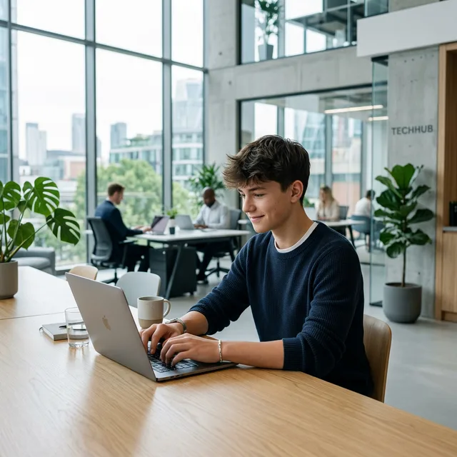 Ребёнок изучает программирование на занятии Neuronka в Берлине